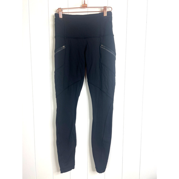 Lululemon Toasty Tech Tight II in Cyber (Black) Size 4 28” inseam - Picture 1 of 8